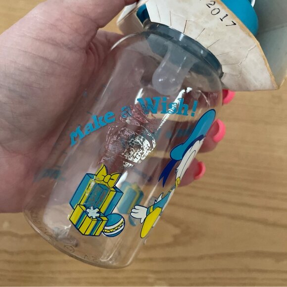 Vtg Evenflo Disney Babies Donald Duck Nursery Bottle 4 Oz Clear Plastic w Cap - Picture 4 of 7